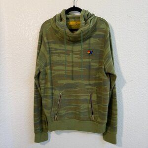 Aviator Nation Ninja Hoodie Green Camo Size XL